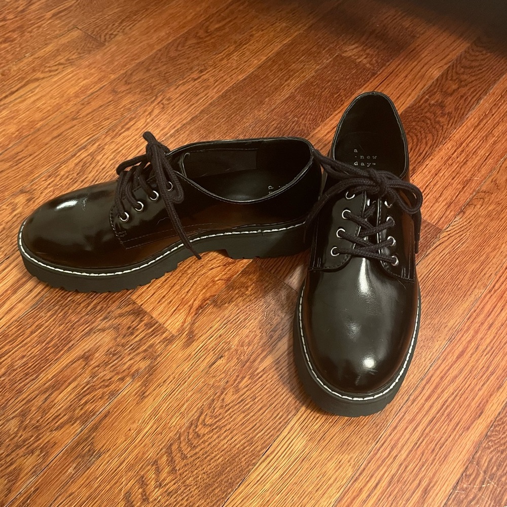 Womens faith platform oxfords - a new day - black